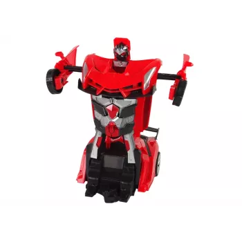 LEAN TOYS Auto Robot 2-in-1 Kaugjuhtimisega Sõiduk Punane