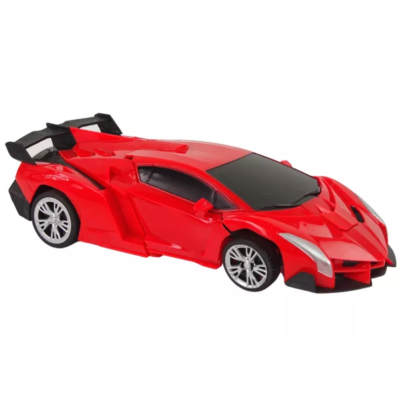 LEAN TOYS Auto Robot 2-in-1 Kaugjuhtimisega Sõiduk Punane