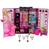 LEAN TOYS nukk riidekapiga riietusruumiga ilutüdrukute kohvris