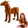 LEAN TOYS Pruun plüüsist hobune topis 40cm