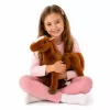 LEAN TOYS Pruun plüüsist hobune topis 40cm