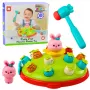 LEAN TOYS Mängukaar Mänguhaamriga Porgandite Löömine Hüppav Jänes