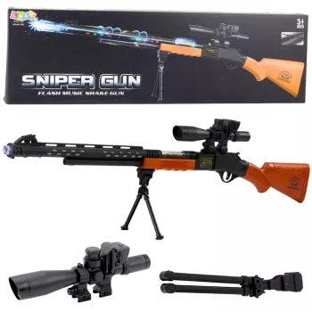 LEAN TOYS Mängusnaipripüss AK-528 sihikuga, statiiviga, tulede ja helidega