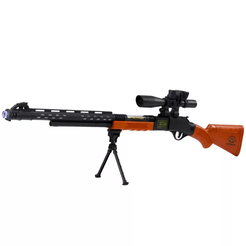LEAN TOYS Mängusnaipripüss AK-528 sihikuga, statiiviga, tulede ja helidega