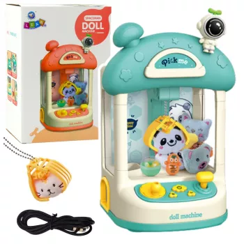 LEAN TOYS sinine plüüsist mänguasjapüüdja masin lastele