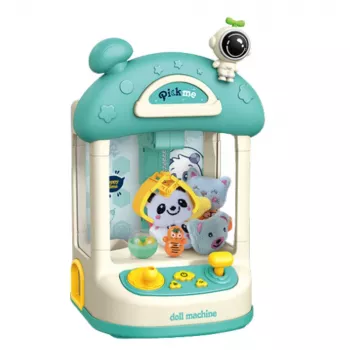 LEAN TOYS sinine plüüsist mänguasjapüüdja masin lastele