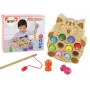 LEAN TOYS Puidust kalapüügimäng 2 õngega Kassipoeg