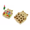 LEAN TOYS Puidust kalapüügimäng 2 õngega Kassipoeg