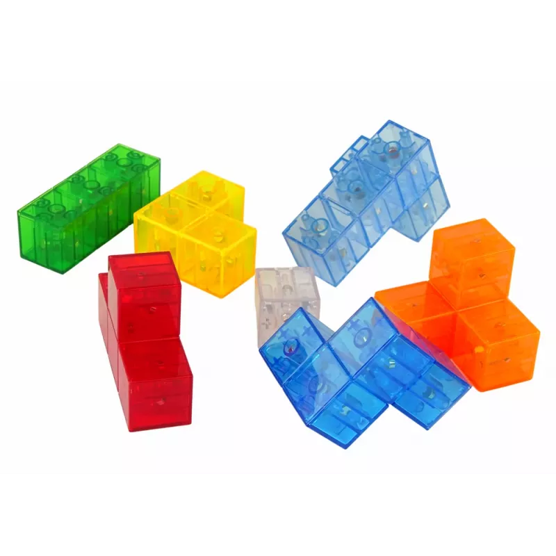 LEAN TOYS Magic Magnetic Cube 7 Elements - Magnetiline 3D- pusle, 7 tükki, mitmevärviline, õppemänguasjaks alates 6. eluaastast