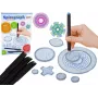 LEAN TOYS Spirograph õppevahend – Geomeetriline joonistuskomplekt lastele alates 6. eluaastast