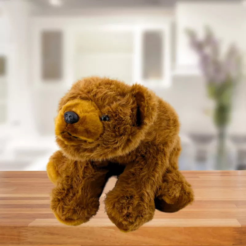 LEAN TOYS Plüšist mängukaru Pruun kaisukaru 28cm