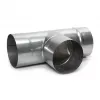 Tsinkterasest korstna ühendustoru T-tükk 107mm x 160mm 90°