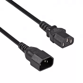 Akyga AK-PC-07C toite pikenduskaabel CU IEC C13–C14 3m must
