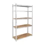Rebel RB-1252 metallist hoiuraam 205x120x45 cm hõbedane 5 riiulit 875 kg
