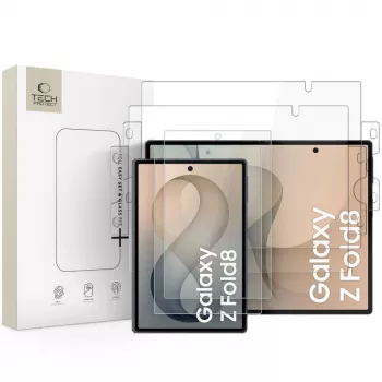 TECH-PROTECT Easy Set Fit+ 4-in-1 kaitsekomplekt Samsung Galaxy Z Fold 8 jaoks – läbipaistev (kile ja klaas)