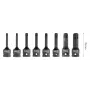 NEO Tools 10-257 219-osaline 1/4 tolli, 3/8 tolli, 1/2 tolli pesakomplekt rihvelvõtmete, otsikute ja kuuskantvõtmetega puhutud vormikarbis