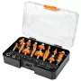 NEO TOOLS 15-osaline volframkarbiidist freesiterade komplekt 8 mm varrega puidust karbis