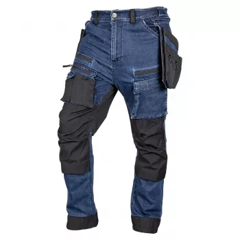 NEO TOOLS Denim tööpüksid Cordura tugevdustega, eemaldatavate holster-taskutega, mereväesinine, suurus XXXL