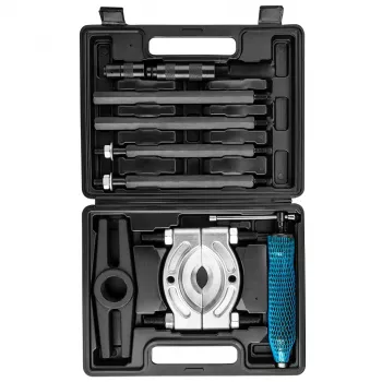 NEO TOOLS Hüdrauliline 3-haaraline väljatõmbaja 10 tonni käsipumbaga, 250 mm haare, kroom-vanaadiumist lõuad, puhutud vormiga kohver (TOP-11-847)