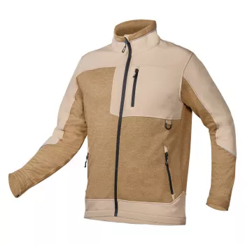 NEO TOOLS Softshell-pluus OUTDOOR, beež, suurus M – tuulekindel, veekindel, hingav