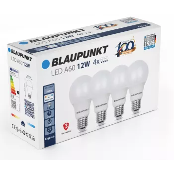 Blaupunkt LED-pirn E27 A60 1260 lm 12W 4000K, 4 tk (BLAUPUNKT-E27-12W-NW-4)