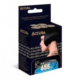 Accura ühilduv must tindikassett HP 655XL (CZ109AE) suure saagisega