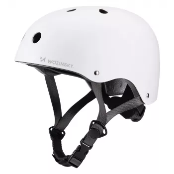 WOZINSKY BMX/Tõukeratta jalgrattakiiver kerge 48-52 cm - Valge