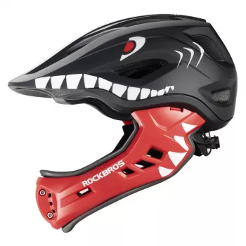 ROCKBROS TT-32006 Shark laste konverteeritav jalgrattakiiver eemaldatava lõuakaitsega, suurus S (48-52 cm), must