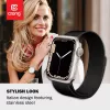 Crong Milano Steel - Roostevabast terasest rihm Apple Watch 44/45/46/49 mm jaoks (must)