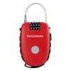 Rockbros Sissetõmmatav kaablilukk 32420981001 Punane - 3-kohaline kombinatsioon, 90 cm punutud teras