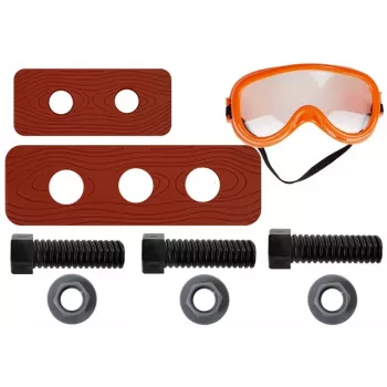 LEAN TOYS Handyman Set vöö puur kruvikeeraja tangid haamer - 12-osaline mängutööriistade komplekt lastele
