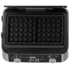 Adler AD 3084 vahvliküpsetaja LED-ekraaniga, 5 programmi, 7 pruunistusastet, 1600 W (max 2400 W), mittenakkuvad plaadid, must / hõbedane
