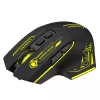 WOZINSKY WMGB-1181 juhtmevaba mänguhiir, 3200 DPI, RGB taustvalgus, laetav, must-kollane