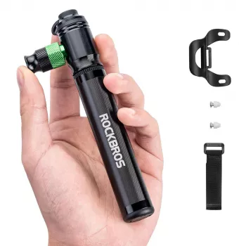 ROCKBROS HQ-75D-CO2 2-in-1 Mini jalgrattapump ja CO2 täitja - must