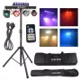 LIGHT4ME BEAM LASER STROBE LED PAR DERBY UV I - 4-in-1 mitmeefektiline lavavalgusti punase/rohelise laseri, UV ja DMX-juhtimisega