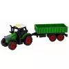 LEAN TOYS Farm Tractor koos põllumajandusliku haagisega, hõõrdajamiga, tulede ja helidega, 35cm