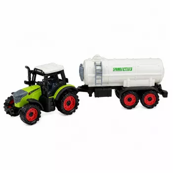 LEAN TOYS talutraktor paakautoga hõõrdajamiga põllumajandusmasin 34 cm