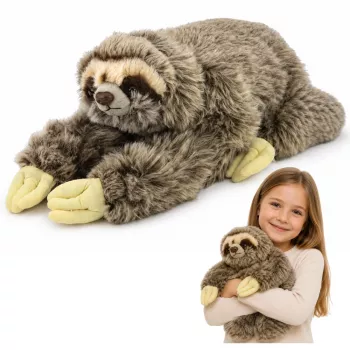 LEAN TOYS Realistlik laisklooma plüüšmänguasi Velcro käppadega 34 cm