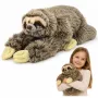 LEAN TOYS Realistlik laisklooma plüüšmänguasi Velcro käppadega 34 cm