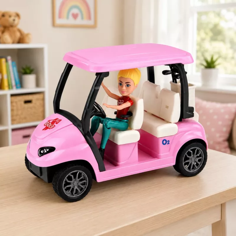 LEAN TOYS Meleksi golfikomplekt nukule koos koeraga - golfikomplekt pühadeaksessuaaridega