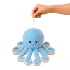 LEAN TOYS Plush kaheksajalg, pehme mänguasi elastsete kombitsatega, sinine, 30 cm
