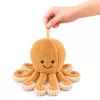 LEAN TOYS pehme kaheksajalg kaisumänguasi elastsete kombitsatega beež 30 cm