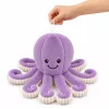 LEAN TOYS pehme kaheksajalg kaisumänguasi elastsete kombitsatega lilla 50 cm