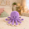 LEAN TOYS pehme kaheksajalg kaisumänguasi elastsete kombitsatega lilla 50 cm