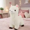 LEAN TOYS Plüšist alpakast laama pehme karva valge 38 cm