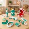 LEAN TOYS Väikese hambaarsti komplekt vibreeriv hambahari sinine 15 tk.