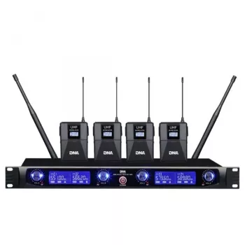 DNA Professional DNA WM4 traadita mikrofonisüsteem 4 käsimikrofoniga UHF nelja kanaliga komplekt