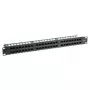 DELTA ENERGY SYSTEMS PP-48/RJ/6C 48-pordiline Cat6 UTP jaotuspaneel, 1U 19-tolline riiulikinnitus, must
