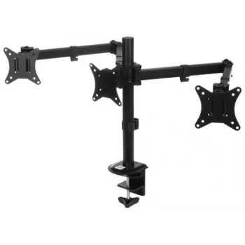 BRATECK LDT66-C034 Ühe monitori lauakinnitus gaasivedruga käsi 17-32 tollistele ekraanidele, 9kg, VESA 75/100, klambri ja avaga, must