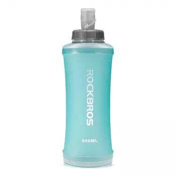 ROCKBROS Soft Flask 500 ml helesinine - Kokkupandav TPU joogipudel jooksmiseks